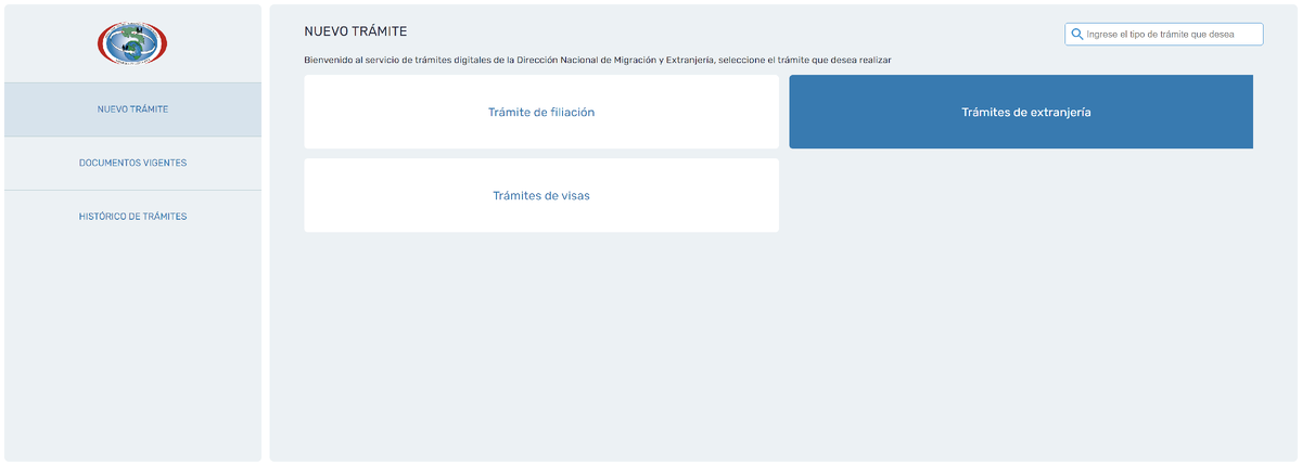 Выбираете Trámite de extranjería, затем Residencia permanente, и далее Vínculo con costarricense.