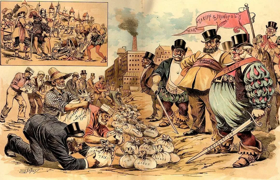Возникновение буржуазного. Капиталисты США 19 век. Капиталисты 19 века в Америке. Исторические карикатуры. Капиталист карикатура.