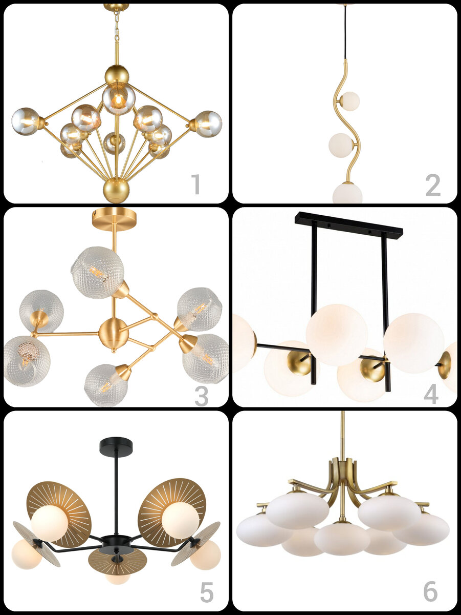 1.Арт. 90234696

Люстра потолочная Natali Kovaltseva STUTTGART 7 ламп 22 м² цвет золотой   2. Арт. 93822453

Люстра подвесная MAYTONI Uva MOD059PL-03G G9 3 лампы

3. Арт. 82314689

Люстра подвесная Everly 3752/6C, 6 ламп, 16 м², цвет матовое золото

4. Арт. 90240004

Люстра на штанге ESCADA 1163/6S 6 ламп 12 м² цвет черный

5. Арт. 90139618

Люстра Favourite Sonnenblume 2356-5P 5 ламп 11.10 м²

6. Арт. 90139686

Люстра Favourite Pernetti 2513-7P 7 ламп 19 м²