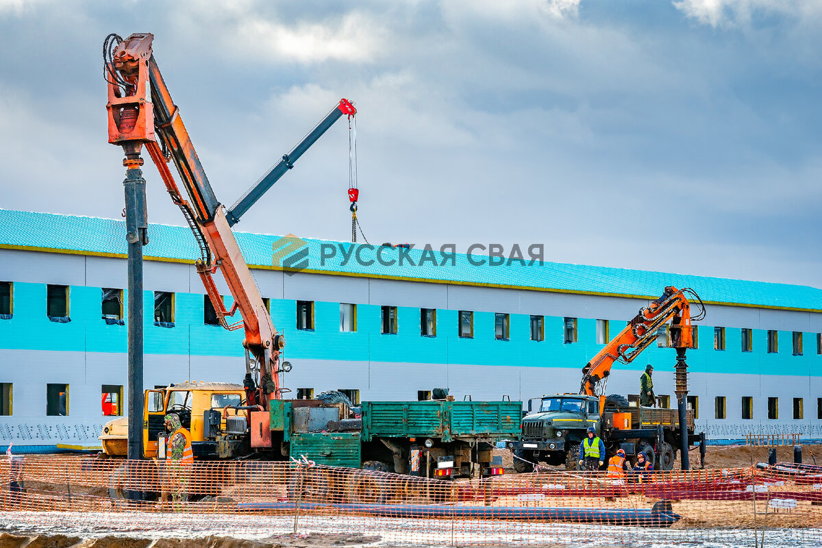 Монтаж винтовых свай