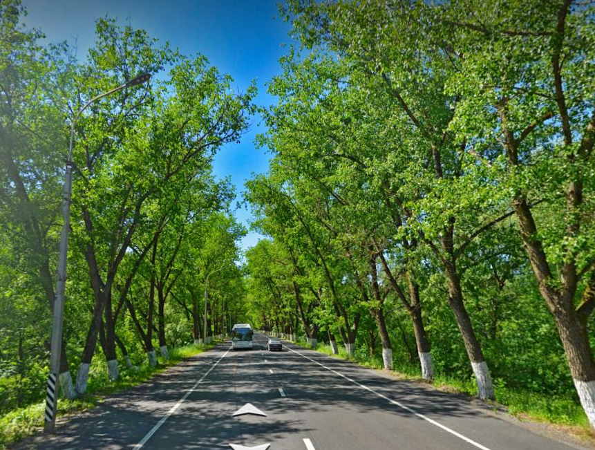 За рулём фотку не сделал, но фотка с я.карт прекрасно передаёт атмосферу