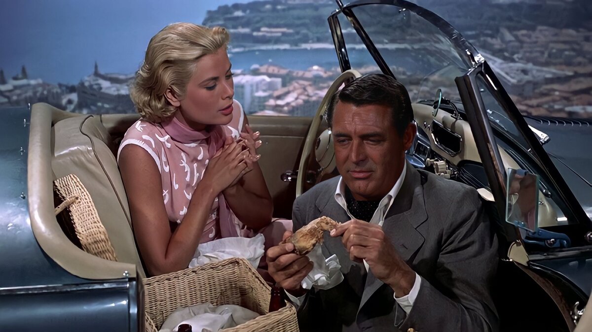Кадр из фильма «Поймать вора», 1955, режиссер  Альфред Хичкок