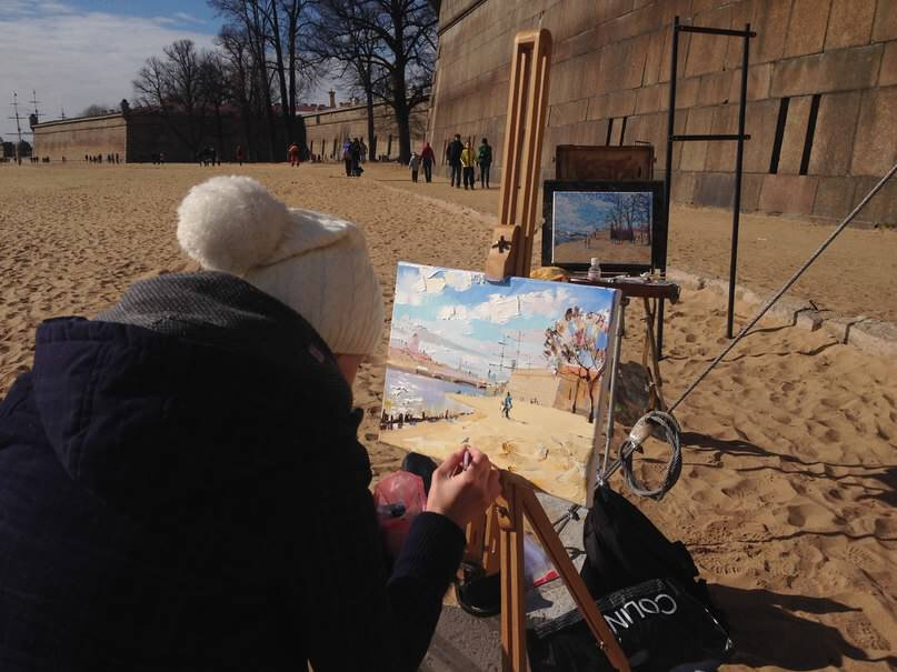 Пленэр у Петропавловки. Из архива автора