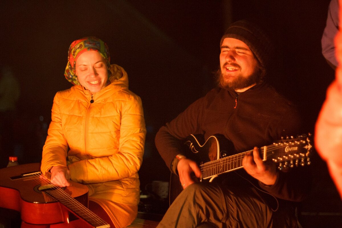 А эта фотография из далекого 2013 года. Тогда я только начинал заниматься гитарой и походами