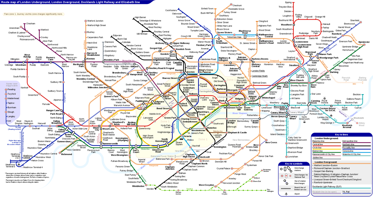 Схема Лондонского метро. Вставил для того, чтобы легче было определять, где линия находится.