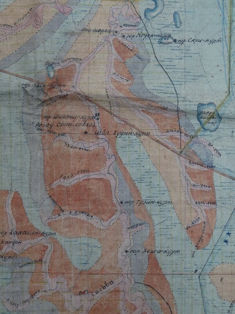 Карта Остяко-Вогульского округа 1933 г