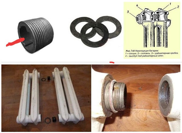 Установка чугунных радиаторов отопления