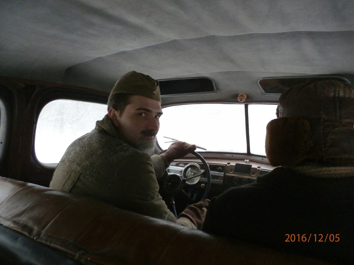 За рулём автомобиля марки Packard