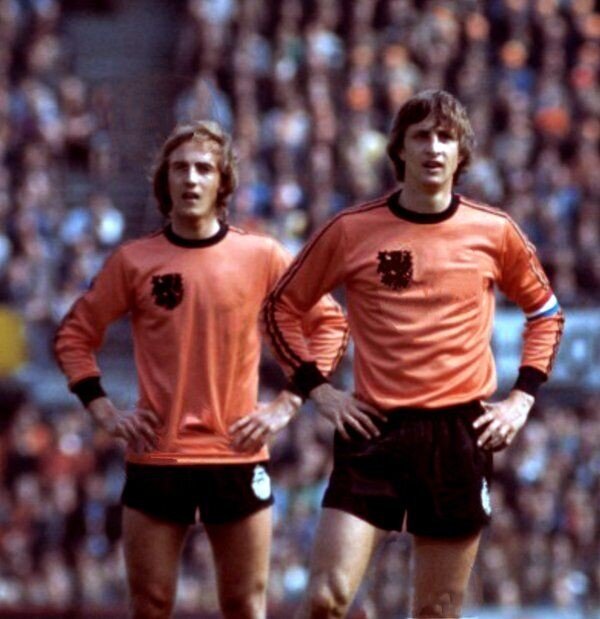 Й.Кройф и Й.Неескенс на ЧМ-74г.