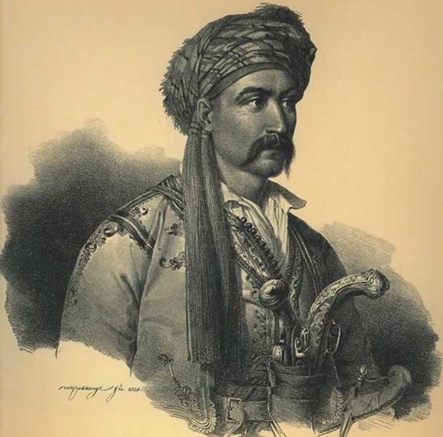 Литография с изображением Никитаса. Художник: Karl Krazeisen