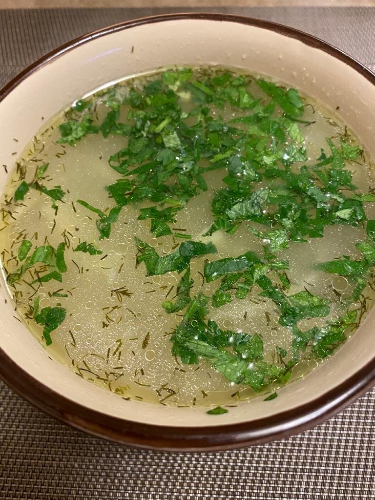 Суп  с домашней лапшой. 