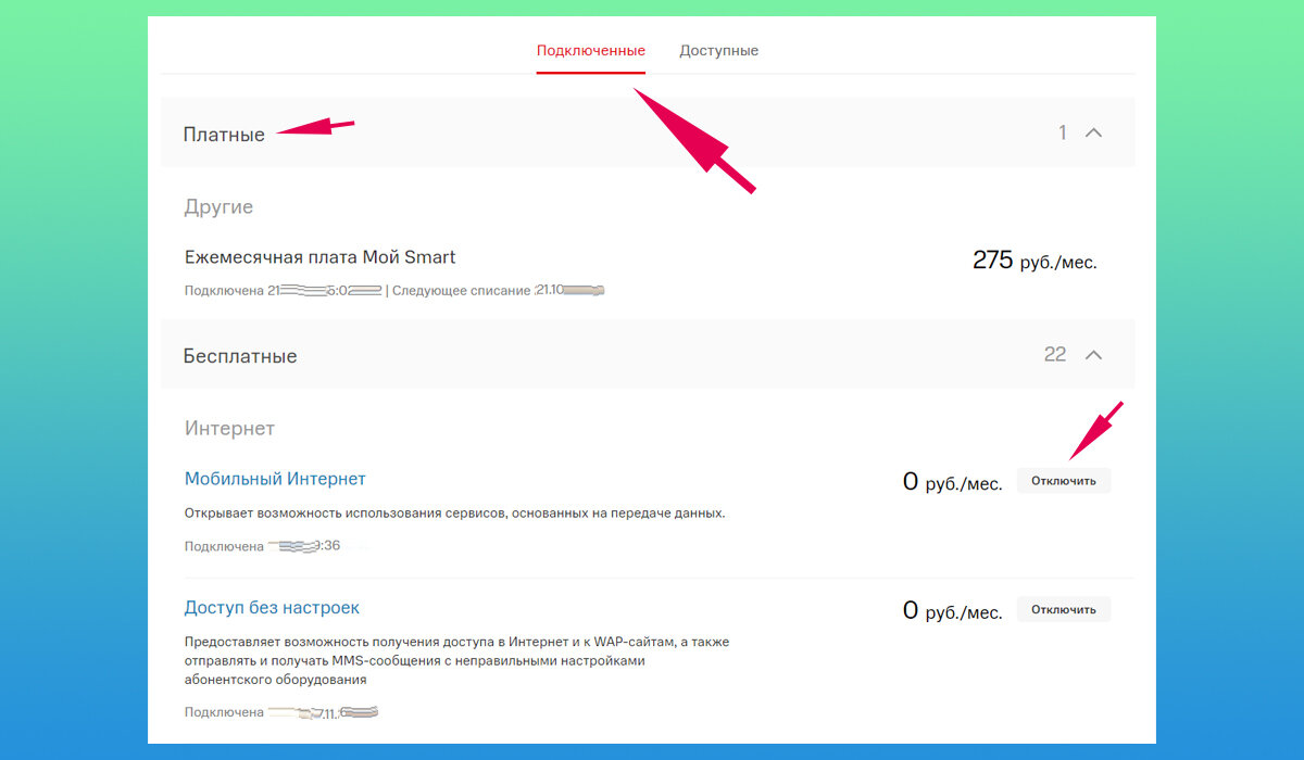Как отключить лишние услуги мобильной связи через личный кабинет в браузере  | Техпросвет | Дзен