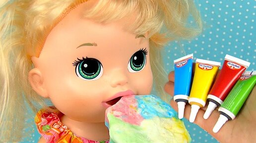 Куклы Пупсики Готовим Радужное #Мороженое из Йогурта Видео Для детей 108MamaTV