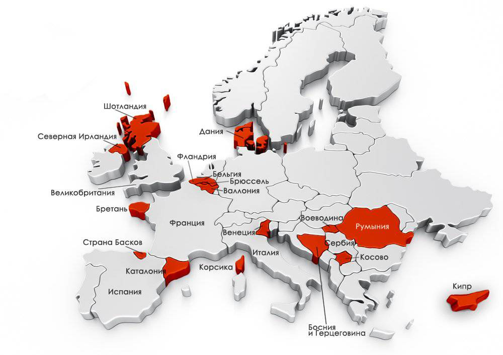 Карта этнических конфликтов в Европе. Карта сепаратизма в Европе. Очаги сепаратизма в Европе карта. Конфликты в Европе карта.