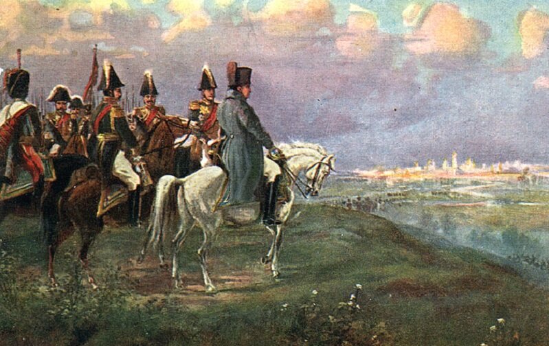 Наполеон на Поклонной горе в представлении художника И.Львова