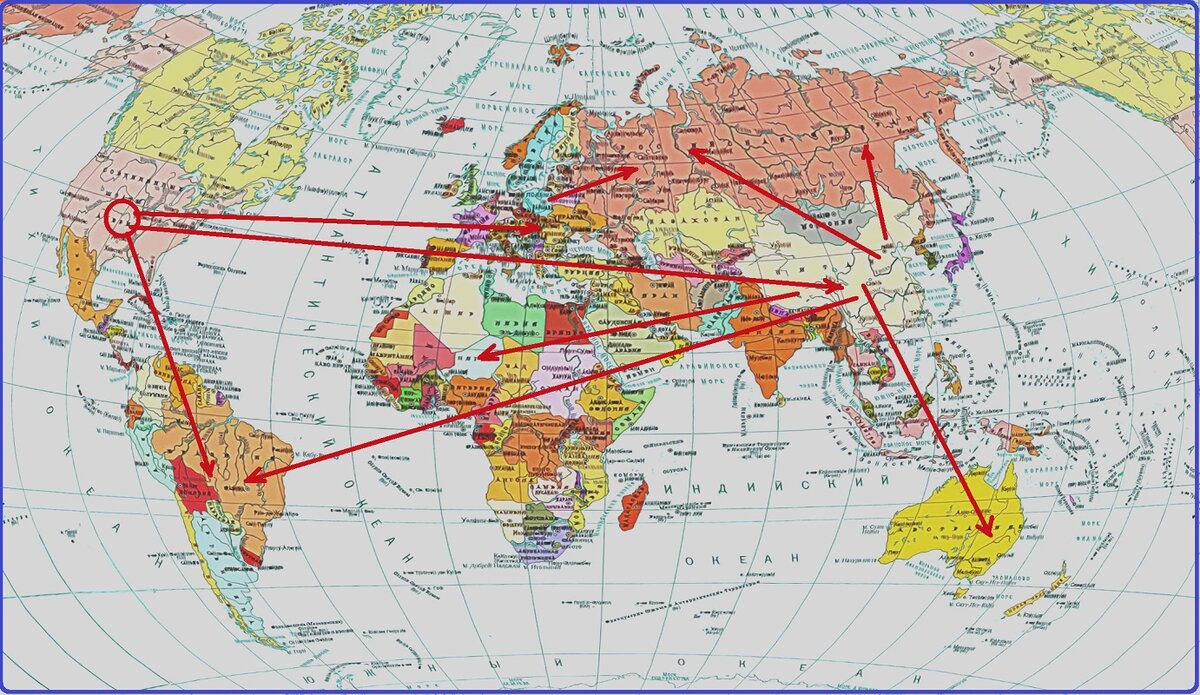 Примерная схема распространения COVID-19