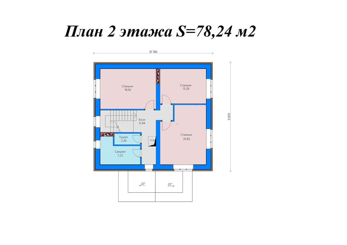 Проект дома 10,78*9,87 м - 15 000 руб. | Строительство дома - это просто! |  Дзен