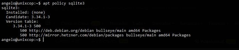 Проверка SQLite в репозитории Debian и Ubuntu