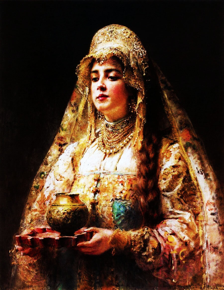 Художник К.Е Маковский "Чарка меду"