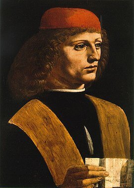 Леонардо да Винчи "Портрет музыканта" (не окончен). Милан, 1490-1492.