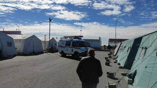 Обстановка в ПВР для украинских беженцев на границе с Белгородской областью. Фото © Telegram / Андрей Турчак Z