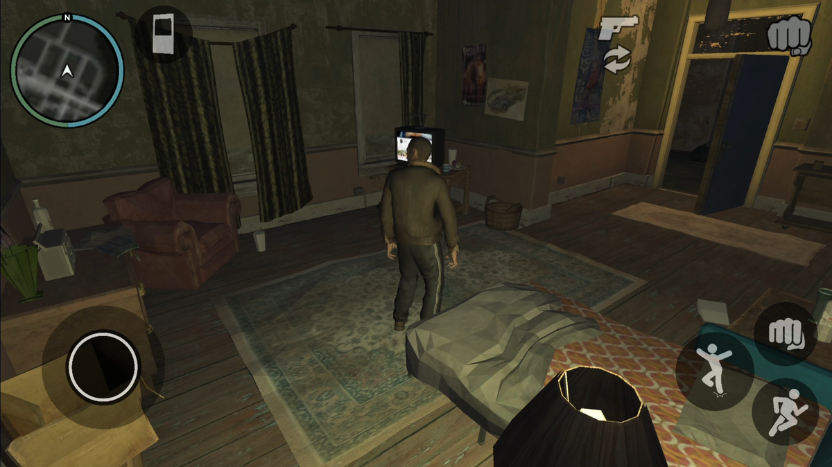 Спавн персонажа происходит в квартире Романа Беллика.