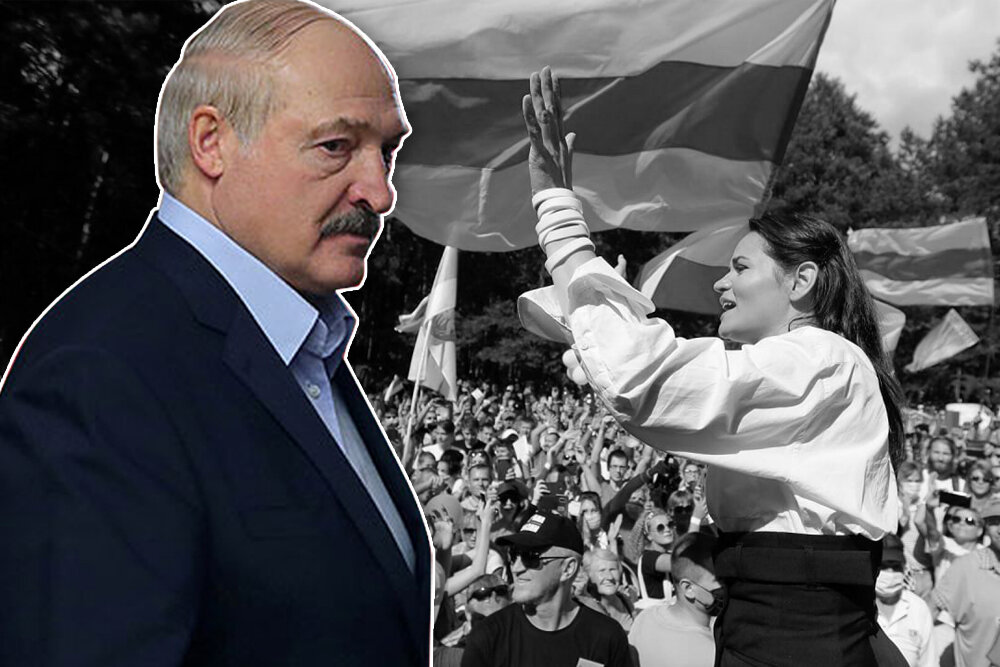 Александр Лукашенко и Светлана Тихановская