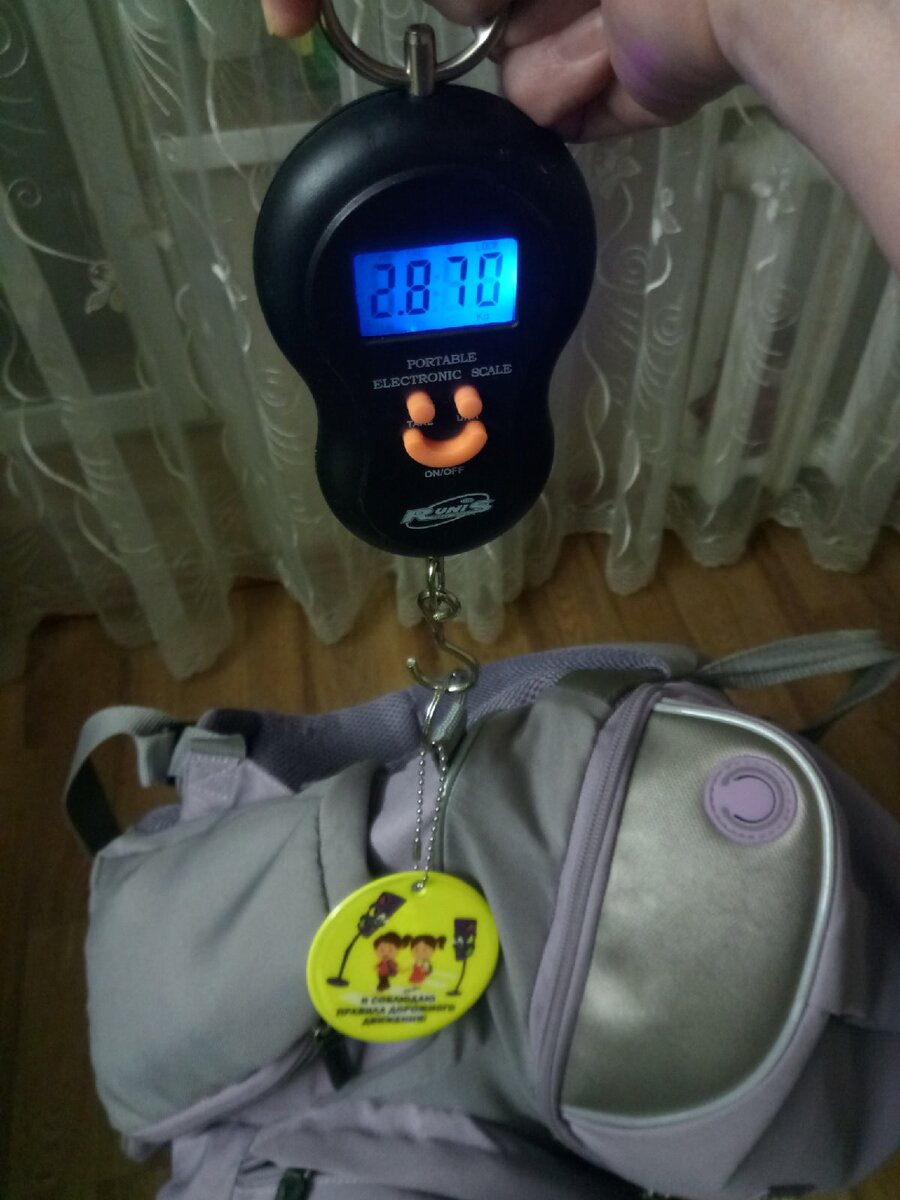 2 класс 5 уроков - 2.870 это у нас ещё сам рюкзак облегченный. Вес ребёнка - 20 кг