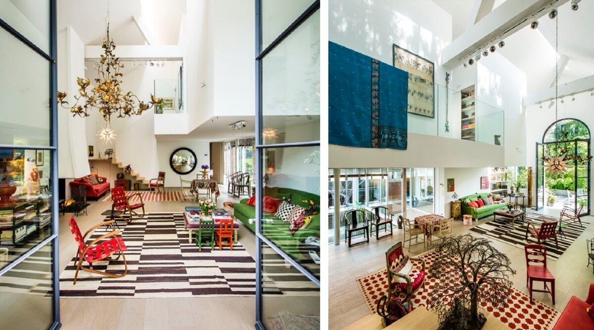 Обстановка в доме Изабель очень напоминает интерьеры ее студии. Те же белые стены, высокие потолки, открытые пространства, много воздуха. Двухуровневое жилье позволяет воплотить куда более смелые дизайнерские фантазии, чем обычная квартира.