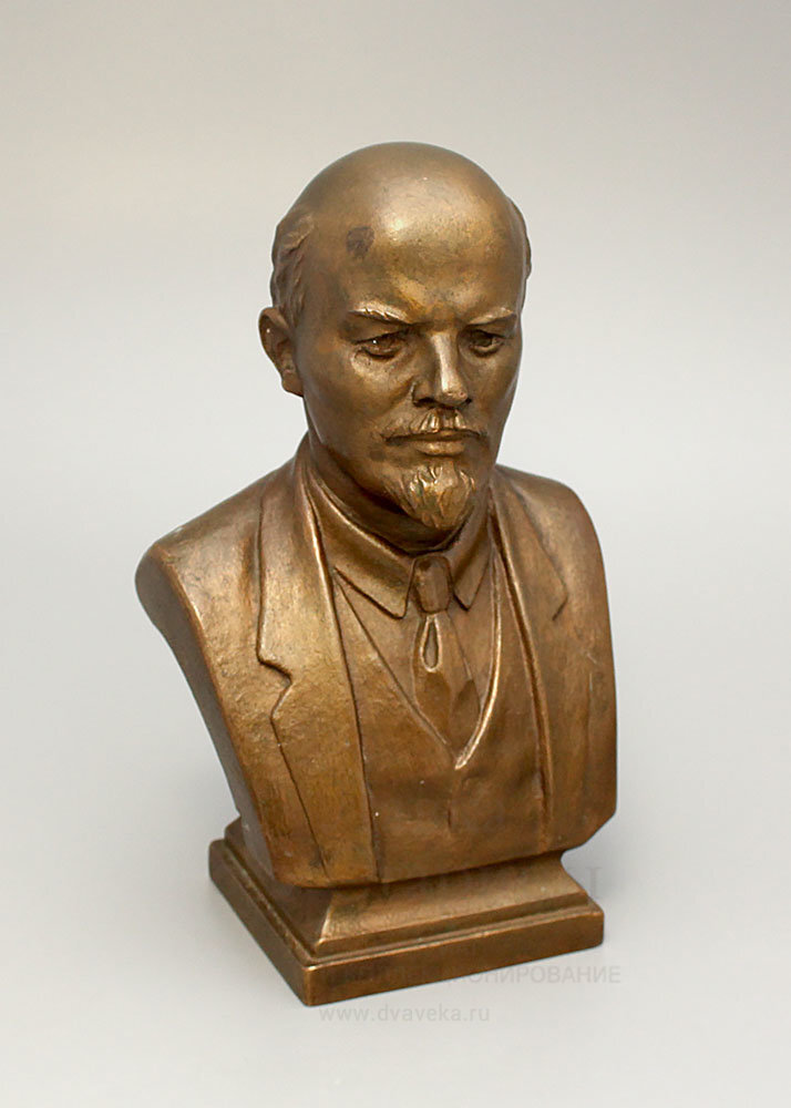 Настольный бюст «В. И. Ленин», скульптор Рабин А., бронза, МЗХЛ Художественного Фонда РСФСР, 1959 г.