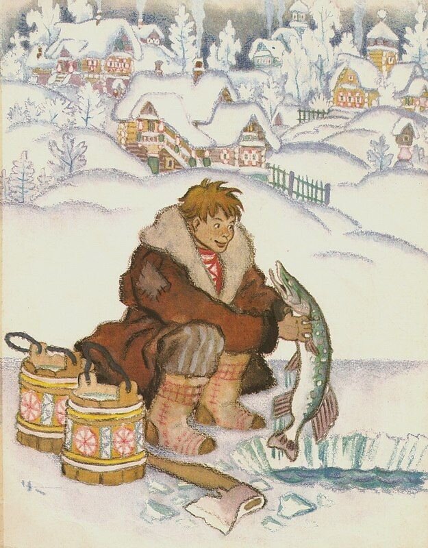 Емеля со щукой картинка