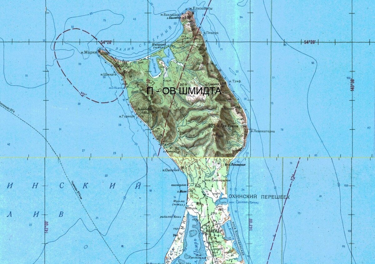 Карта сахалина заливы. Полуостров Шмидта Сахалинская. Карта полуострова Шмидта Сахалин. Маяк п-ов Шмидта Сахалин. Маяк мыс Марии Сахалин.