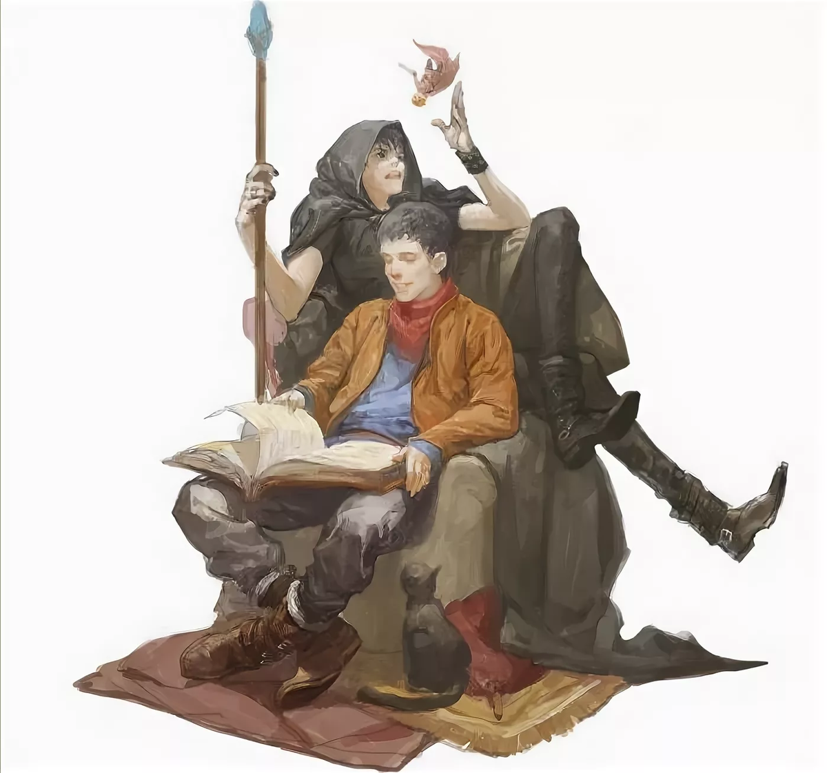 Мерлин и Мордред. Образы персонажей взяты из сериала "Мерлин".