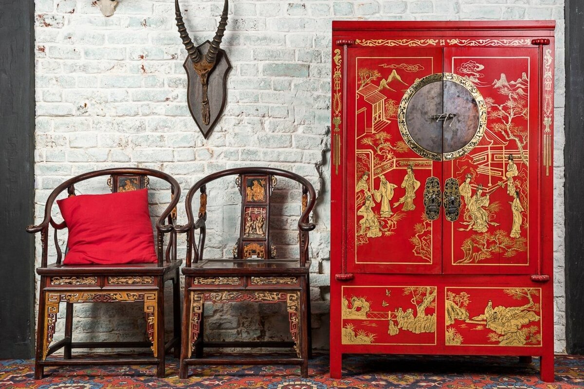 Шкаф в китайском стиле Гуй разноцветный