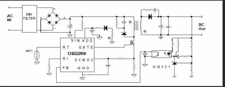 Ob5269 схема блока питания