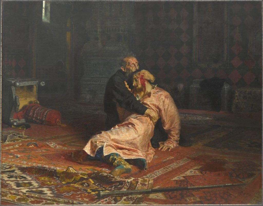 И.И. Репин «Иван Грозный и сын его Иван 16 ноября 1581 года», 1885 © ГТГ