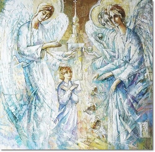 Каким блаженством наслаждаются христиане, верующие в покровительство Ангелов Хранителей! Отец и мать радуются, помышляя что Ангелы охраняют детей их.
