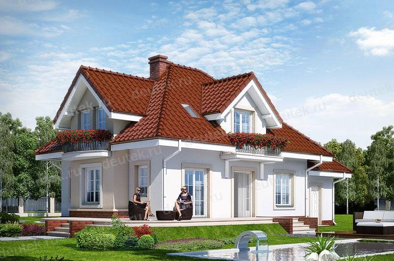 Проект трехэтажного дома 231 м2 из газобетона с подвалом, мансардой и гаражом DTV100131