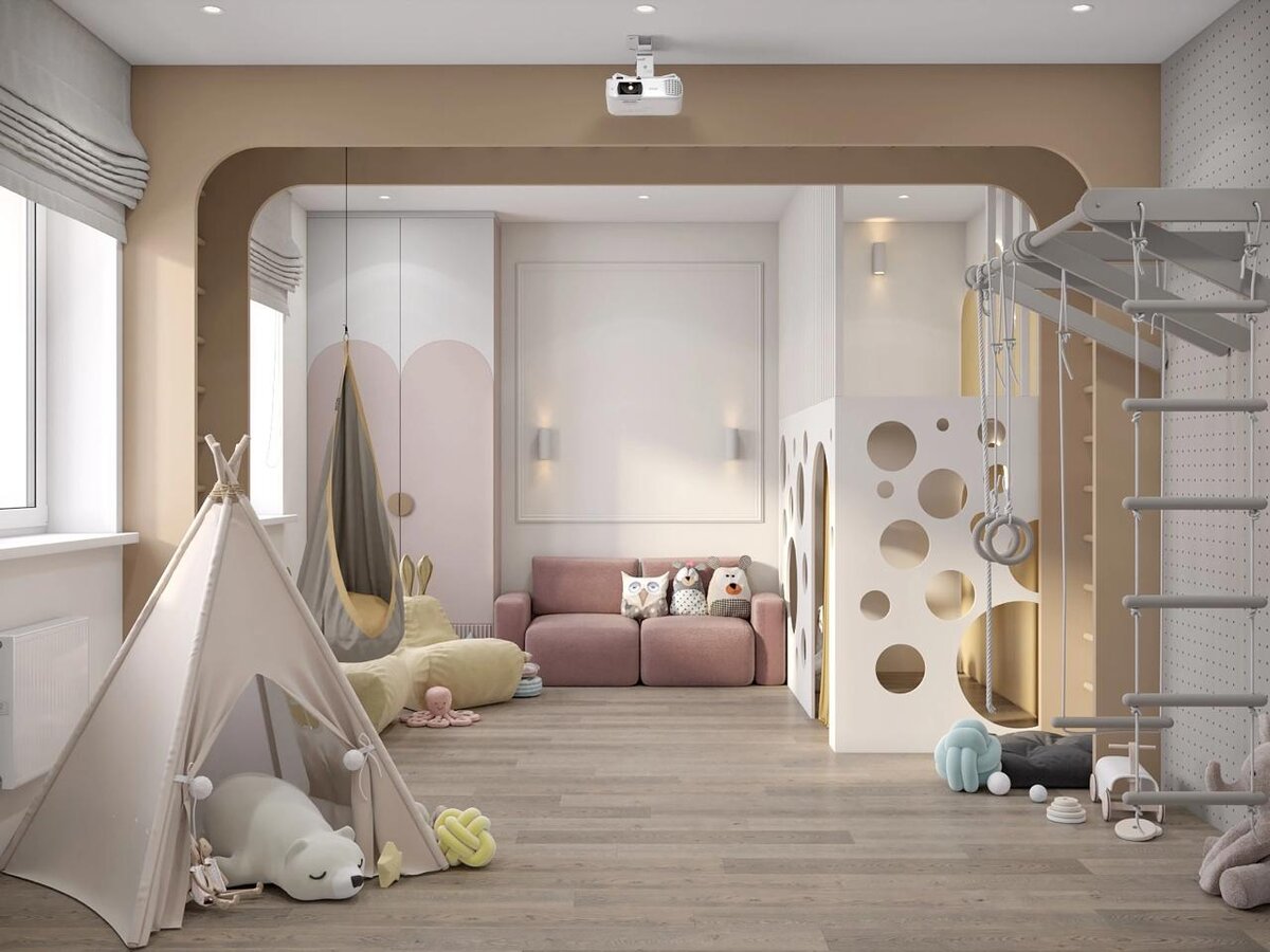 Дизайн игровой комнаты в загородном доме. Дизайн АрхиКомфорт