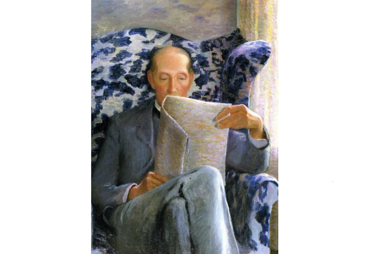 Лила Кэбот Перри. "Томас Серджент Перри читает газету", 1924. Читайте и слушайте книги преподобного Паисия Святогорца (1924-1994). Ссылки внизу