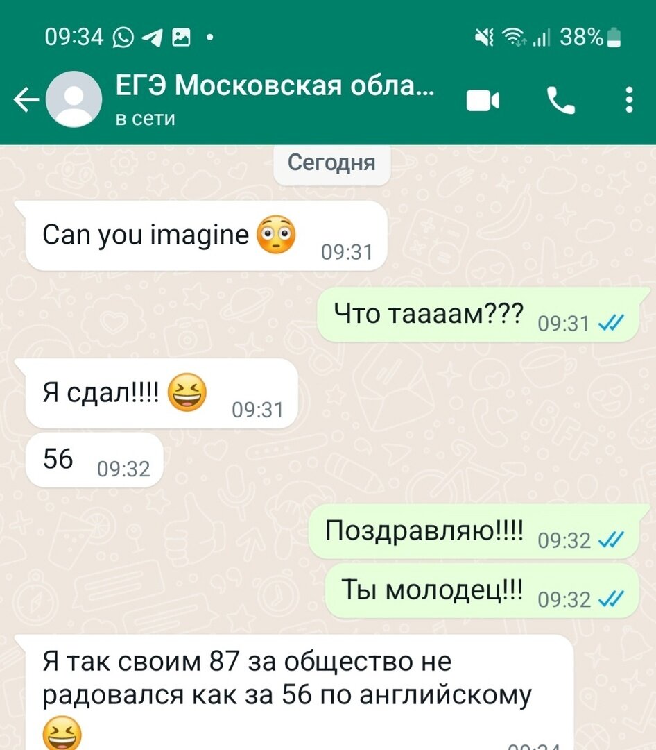 Результаты ЕГЭ с А1 2022 