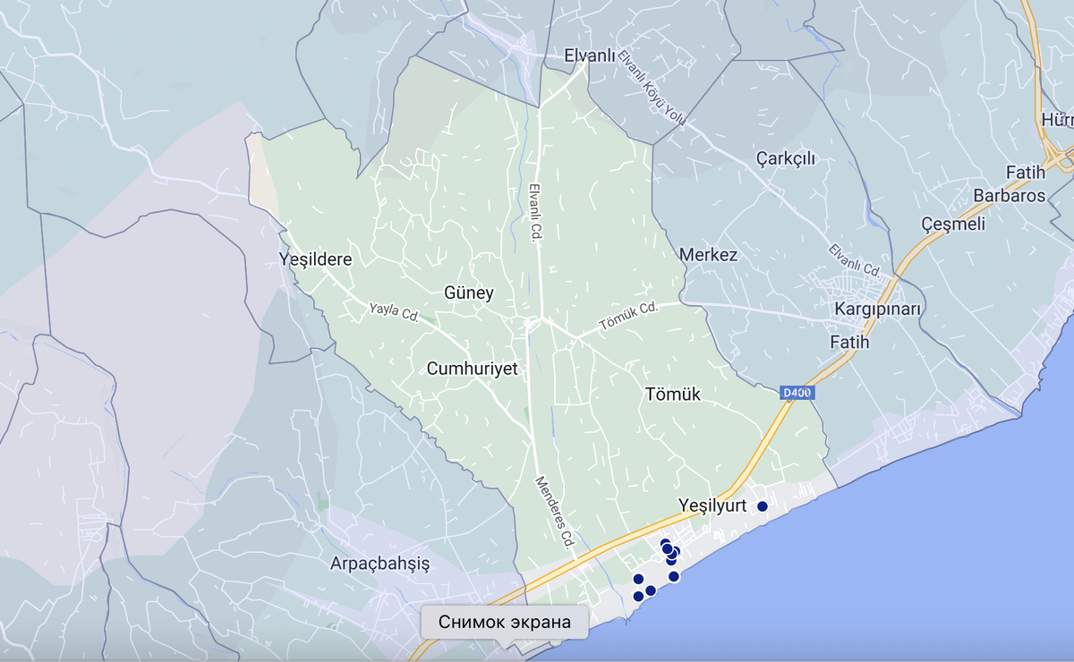 границы Томюка на карте