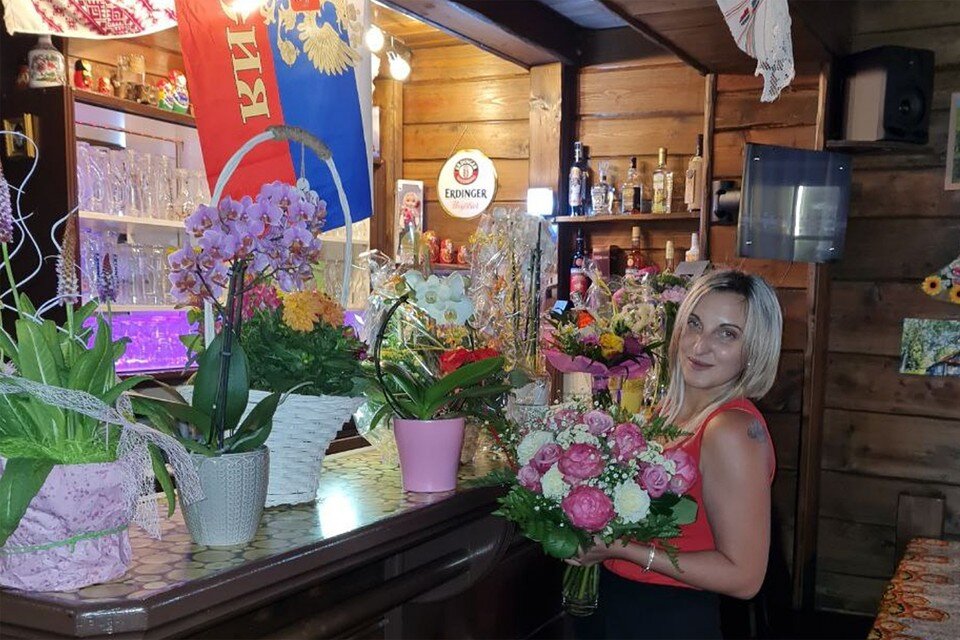     Алёна Дирксен в своём дрезденском ресторане  Фото автора.