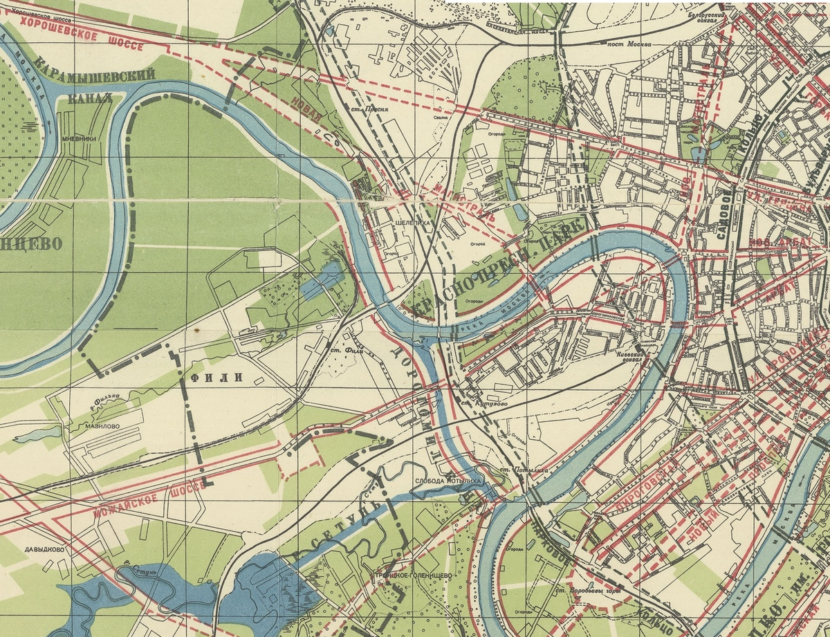 Карта генплана москвы 1935 года