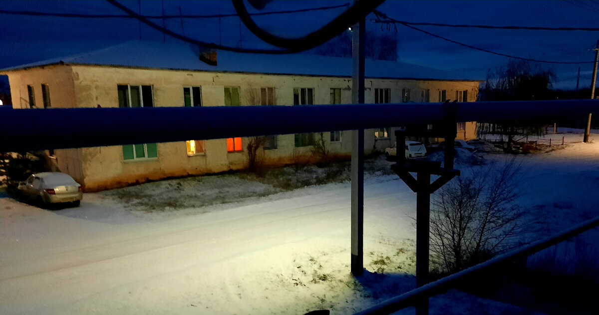 У нас вчера пришла зима 