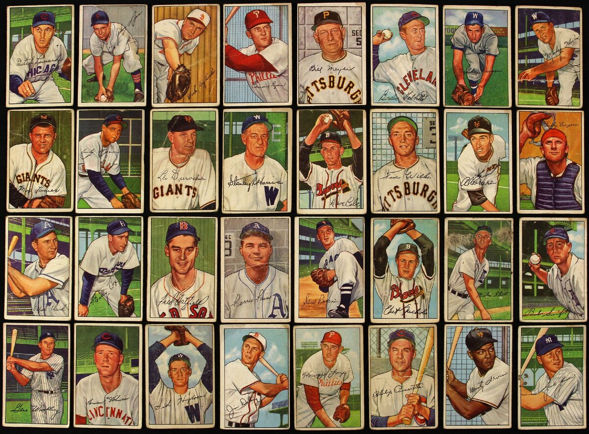 Коллекция бейсбольных карточек. Источник: pinterest.com