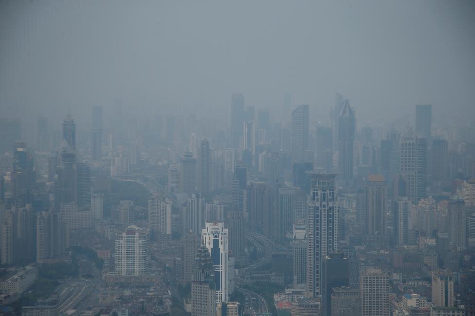 Китайский Пекин задыхается от  смога. 