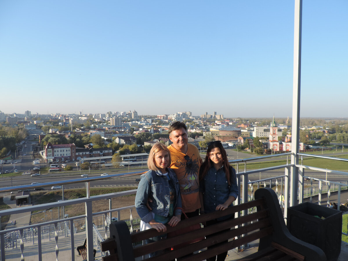 Барнаул с обзорной площадке в Нагорном парке