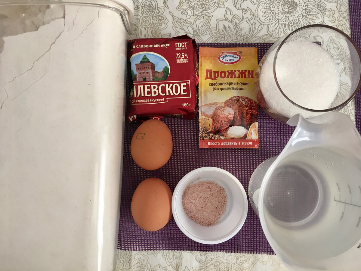 ингредиенты для теста