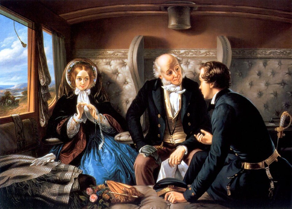 Tweede herziene versie van (Travelling)First Class - Abraham Solomon. Источник: piblicdomainfiles.com